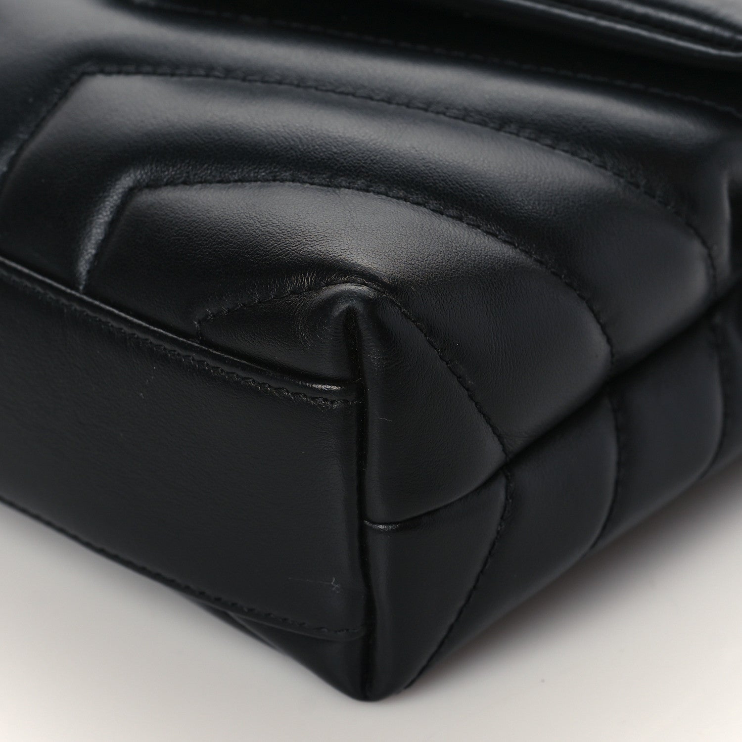 Saint Laurent Calfskin Y Quilted Monogram Toy Loulou Crossbody Bag Black 9 of 9