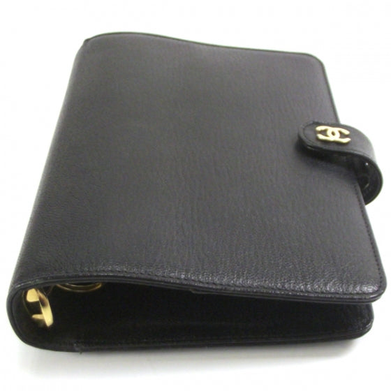 Chanel Leahter Small AGENDA Planner Black 4 of 9
