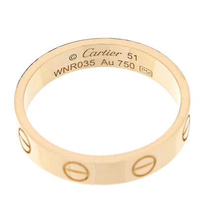 Cartier 18K Yellow Gold 3.5mm LOVE Wedding Band Ring 51 5.75 4 of 5