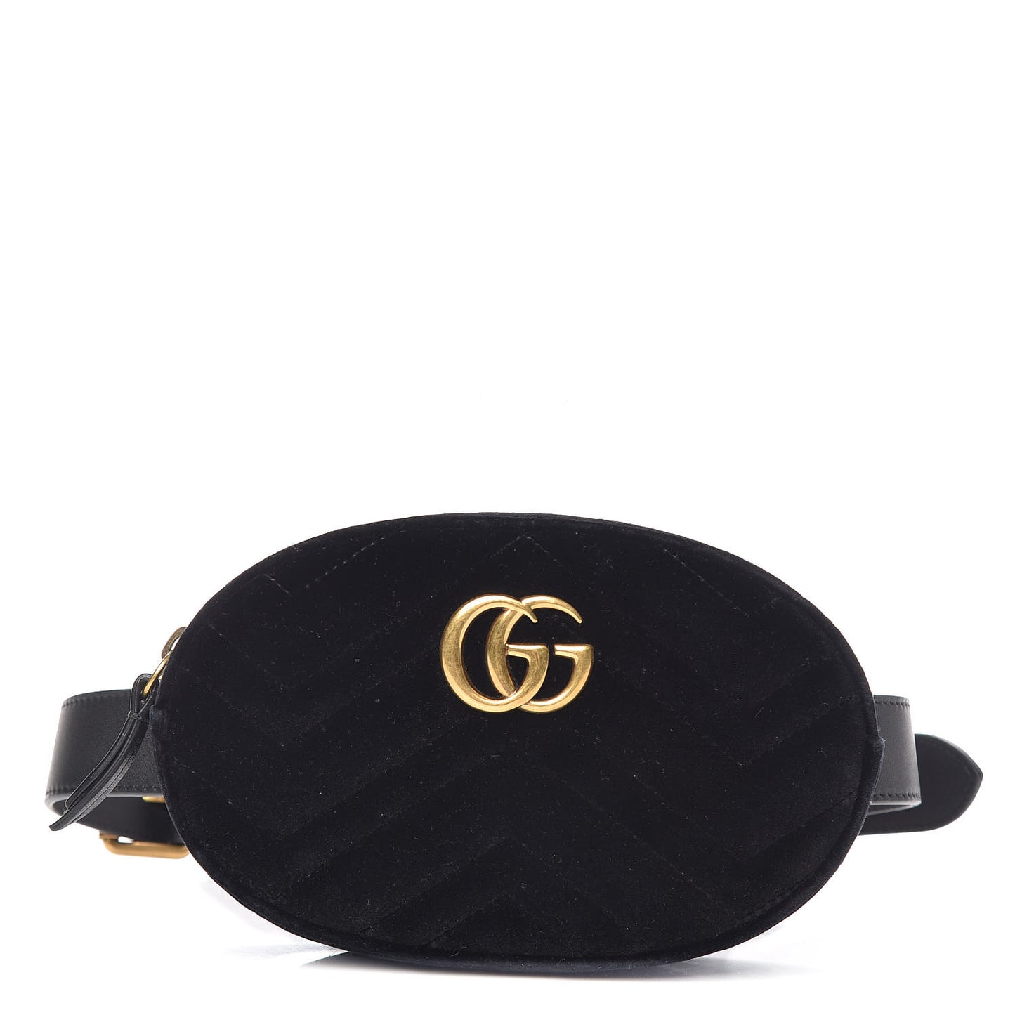 Velvet Matelasse GG Marmont Belt Bag 75 30 Black