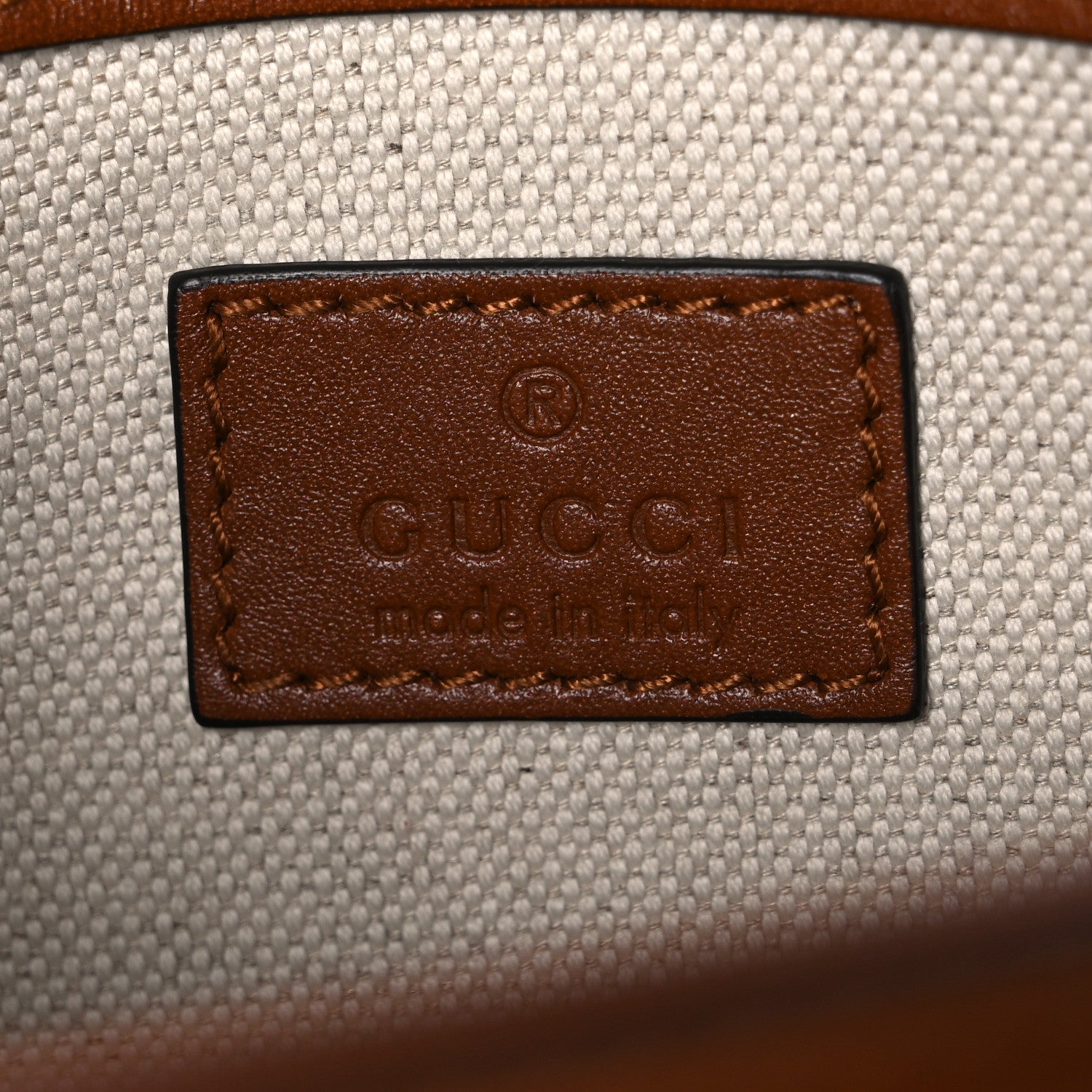 Gucci New Canvas Charisma Calfskin Crystal GG Monogram Mini Horsebit 1955 Shoulder Bag Camel Ebony 6 of 11