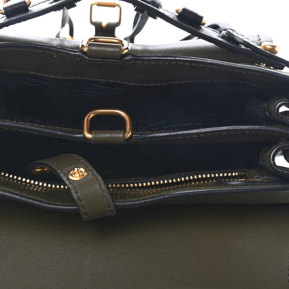 Prada Saffiano Cuir Calf Corsaire Bag Militare Black 5 of 8