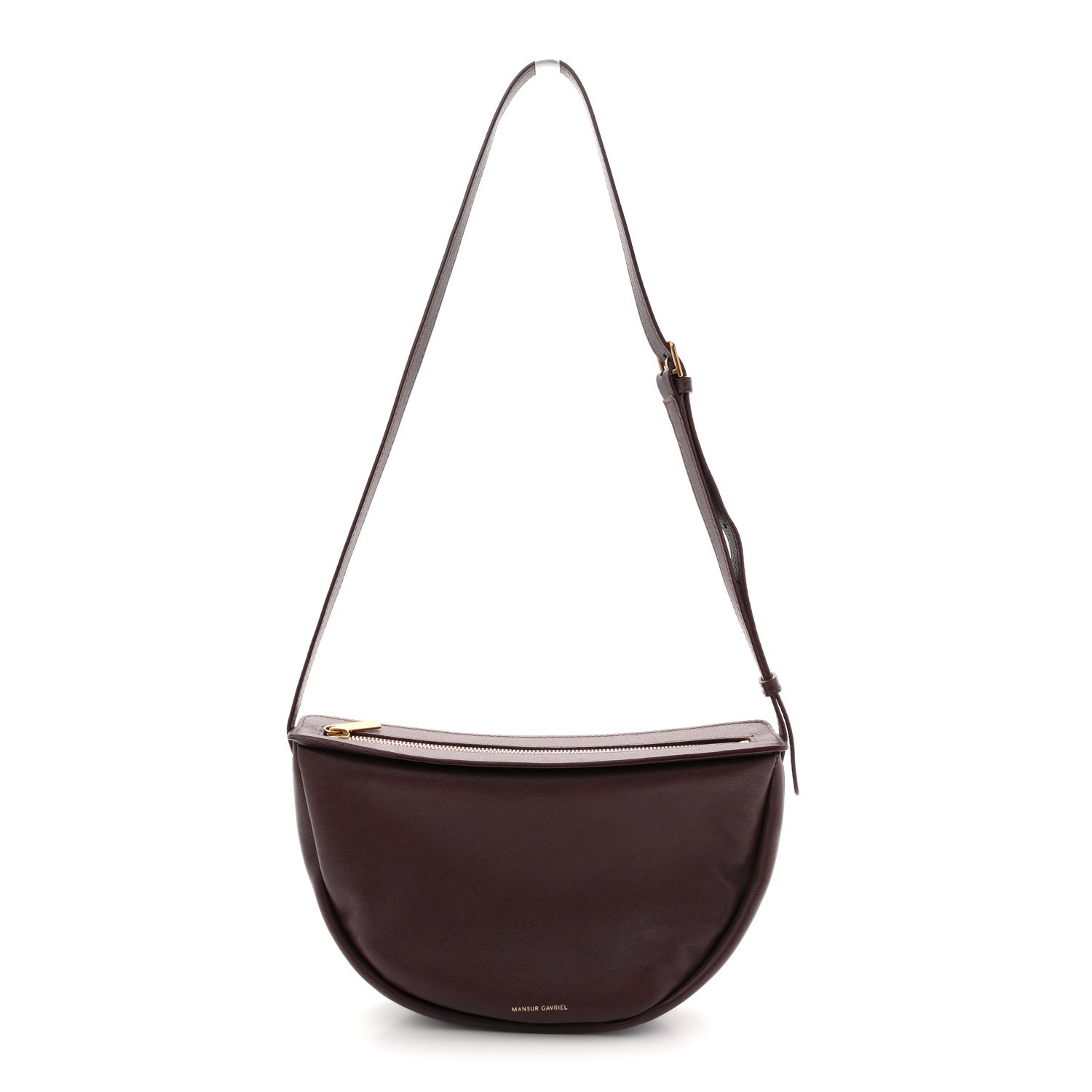 Mansur Gavriel Soft Calfskin Moon Sling Bag Plum 1 of 11