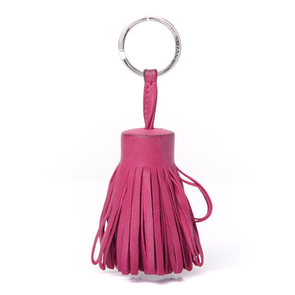 Hermes Lambskin Carmen Tassel Key Holder Rose Tyrien 1 of 3