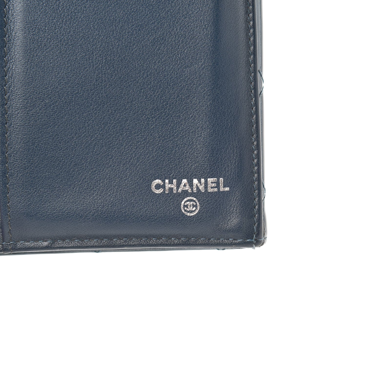 Chanel Patent Quilted Brilliant Flap Wallet Royal Blue 6 of 18