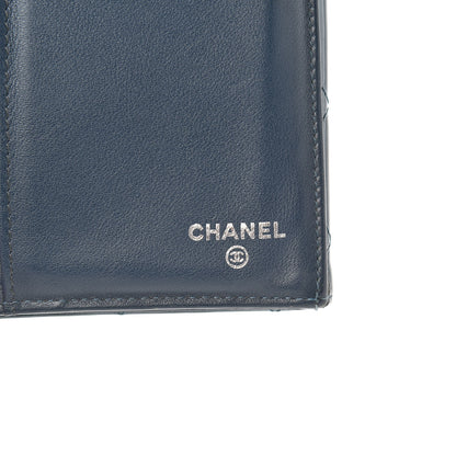 Chanel Patent Quilted Brilliant Flap Wallet Royal Blue 6 of 18