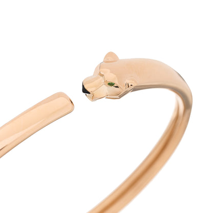 Cartier 18K Pink Gold Tsavorite Black Onyx Panthere De Cartier Bracelet 4 of 8