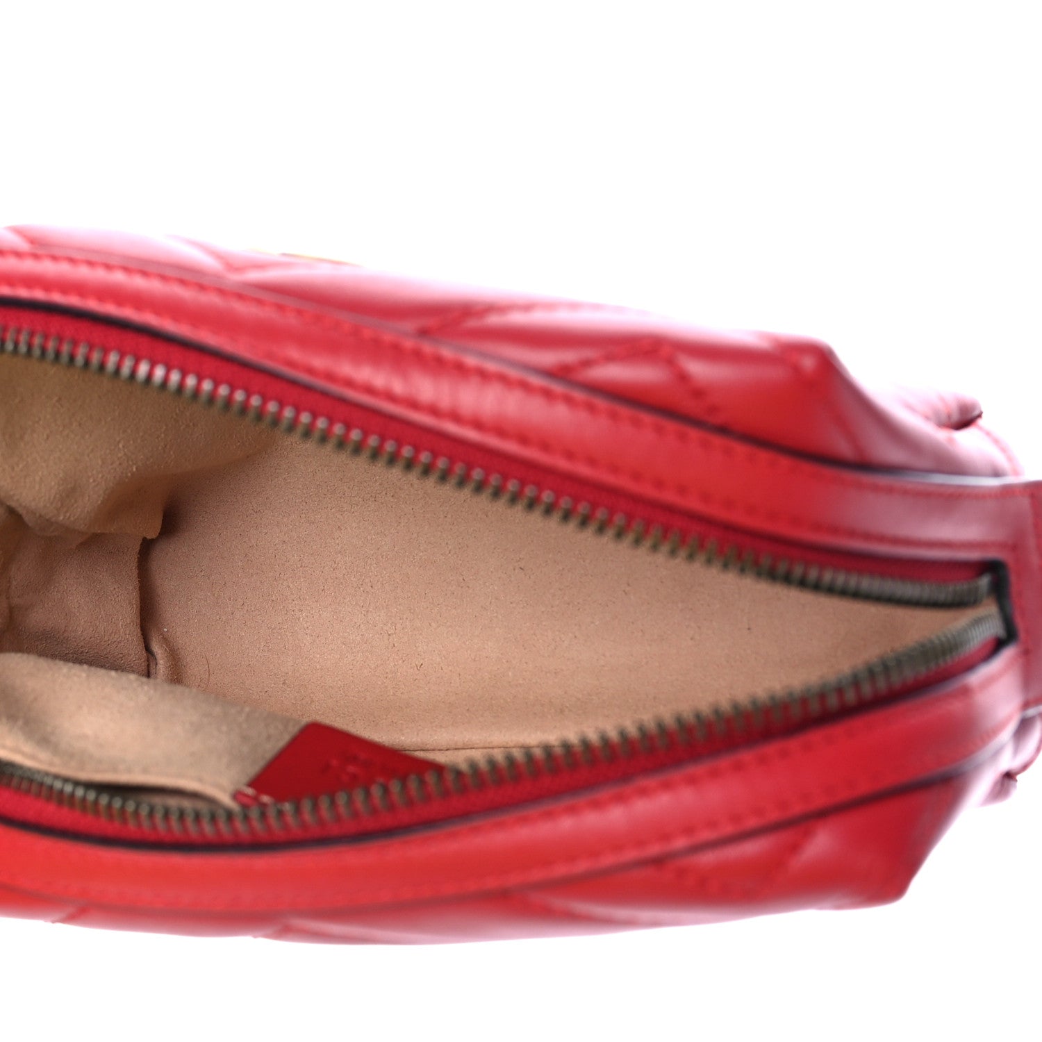 Gucci Calfskin Matelasse GG Marmont Cosmetic Case Hibiscus Red 5 of 9