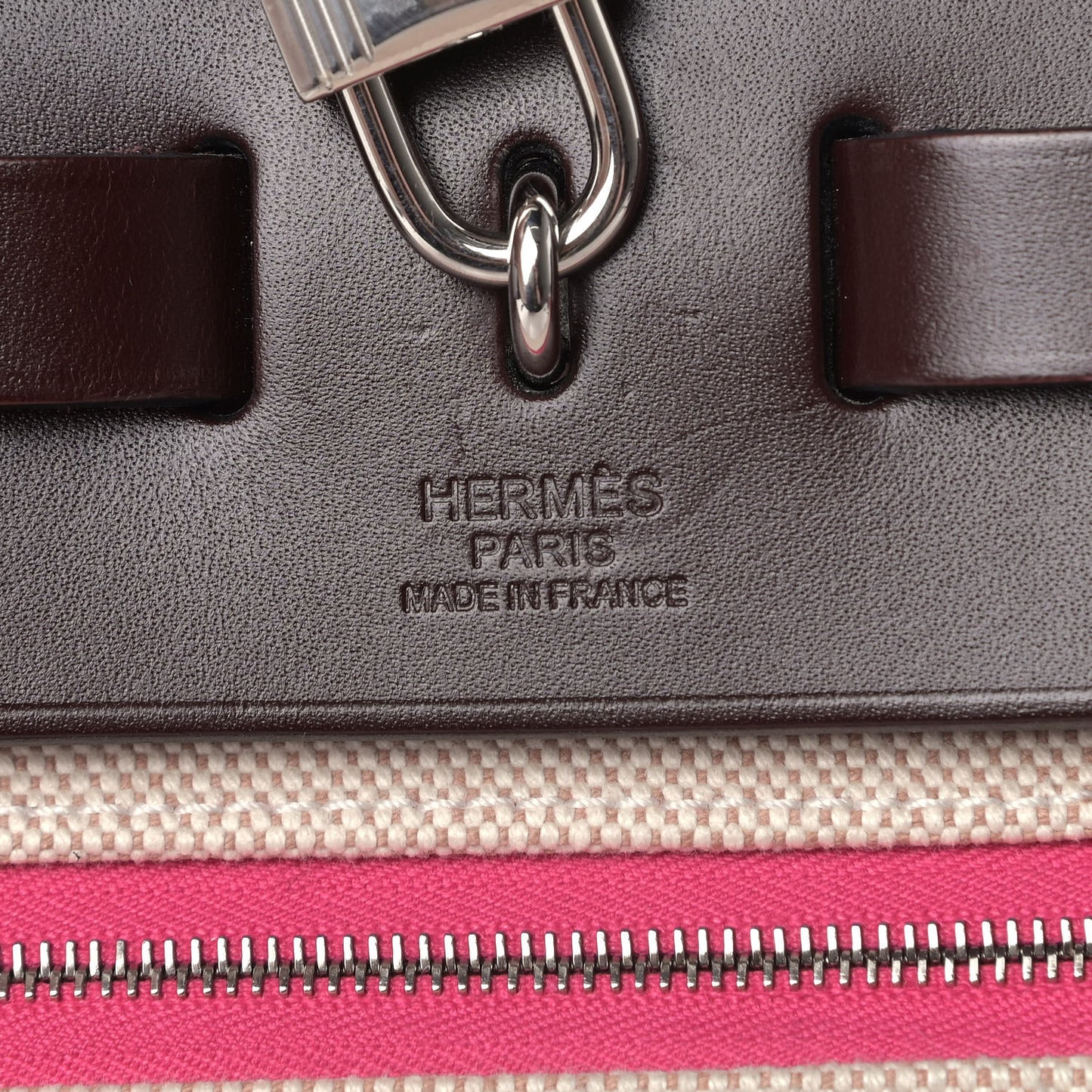 Toile H Berline Vache Hunter Herbag Zip 31 PM Rouge Sellier Rose Shocking