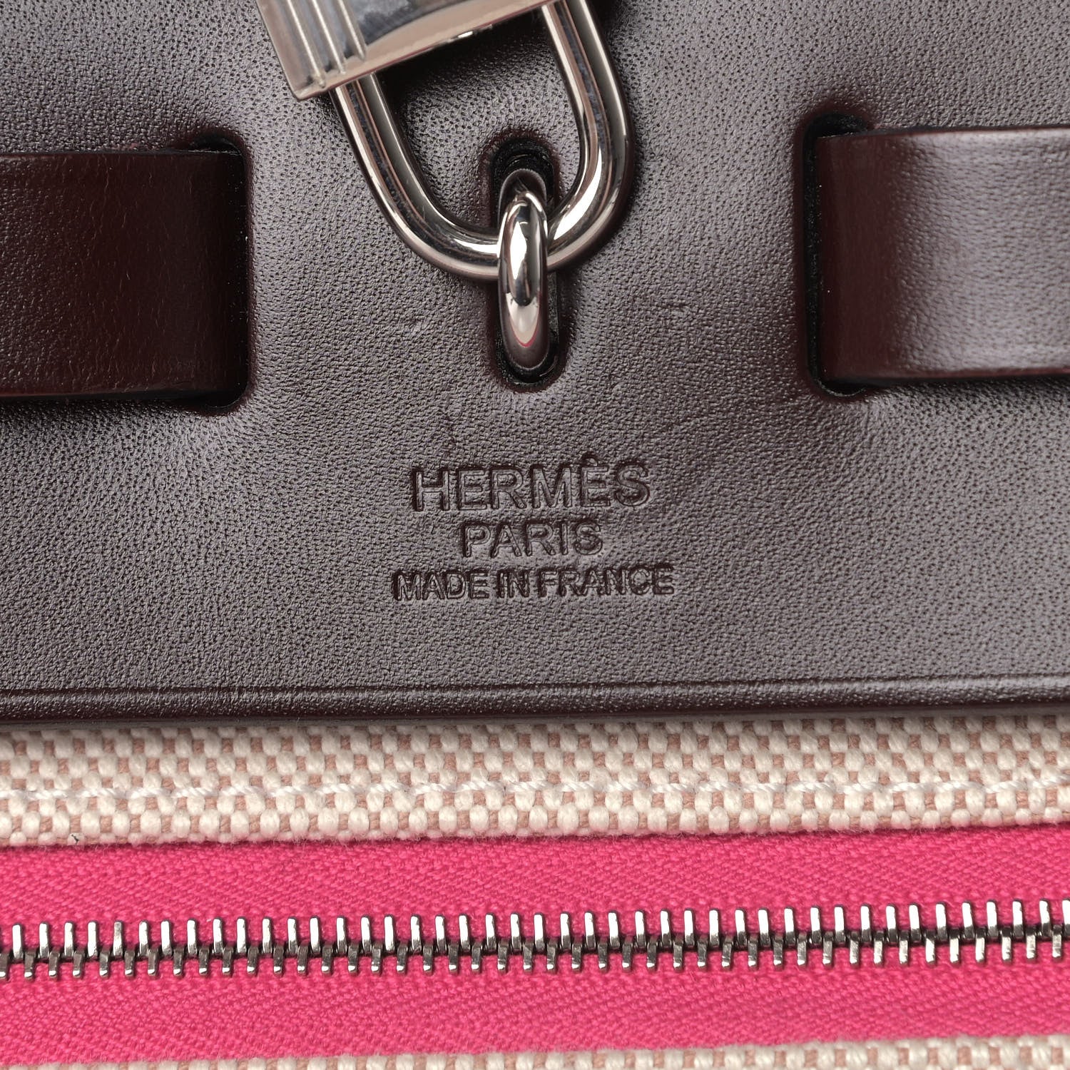 Hermes Toile H Berline Vache Hunter Herbag Zip 31 PM Rouge Sellier Rose Shocking 7 of 7