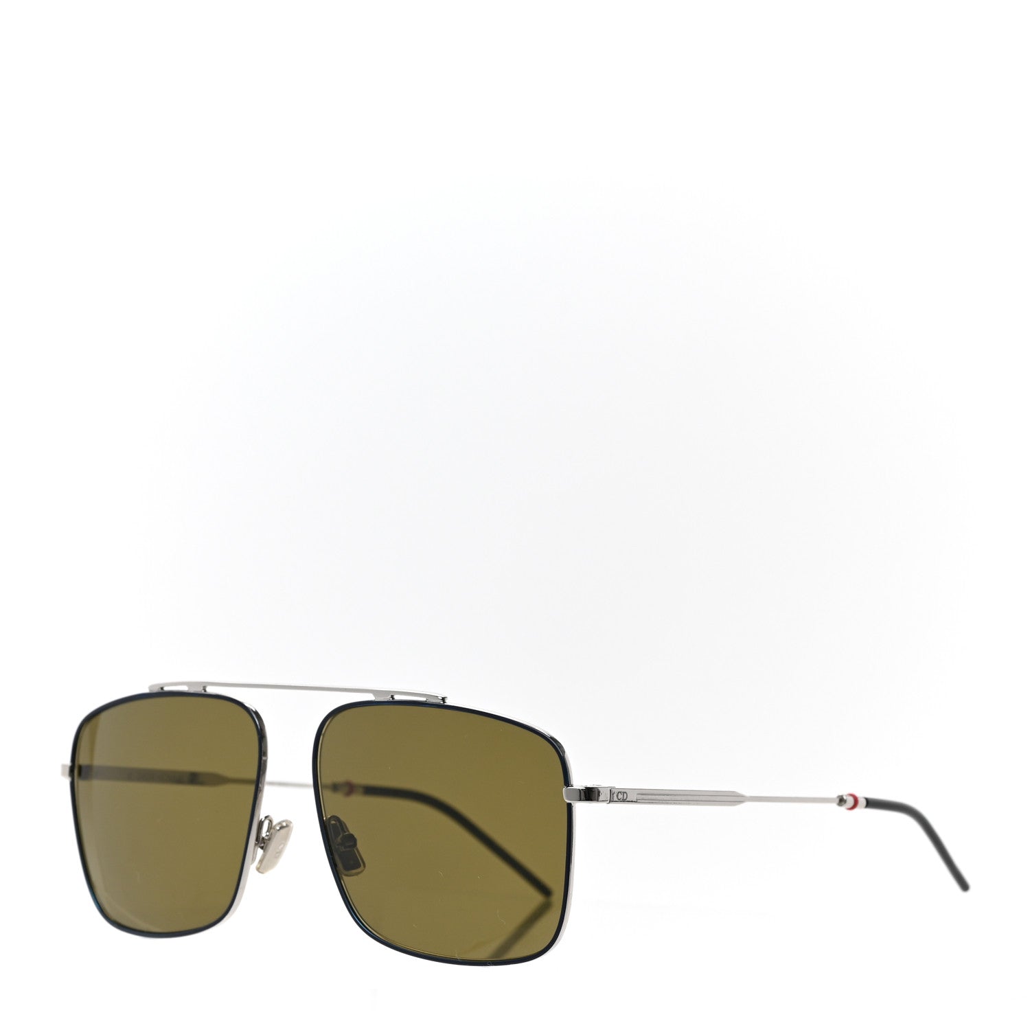 Christian Dior Homme 0220S Sunglasses Silver Green 1 of 6