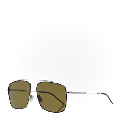 Christian Dior Homme 0220S Sunglasses Silver Green 1 of 6