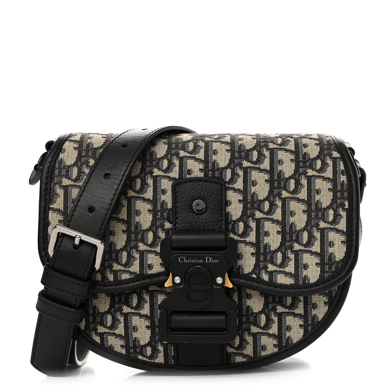 Christian Dior Oblique Grained Calfskin Mini Gallop Bag With Strap