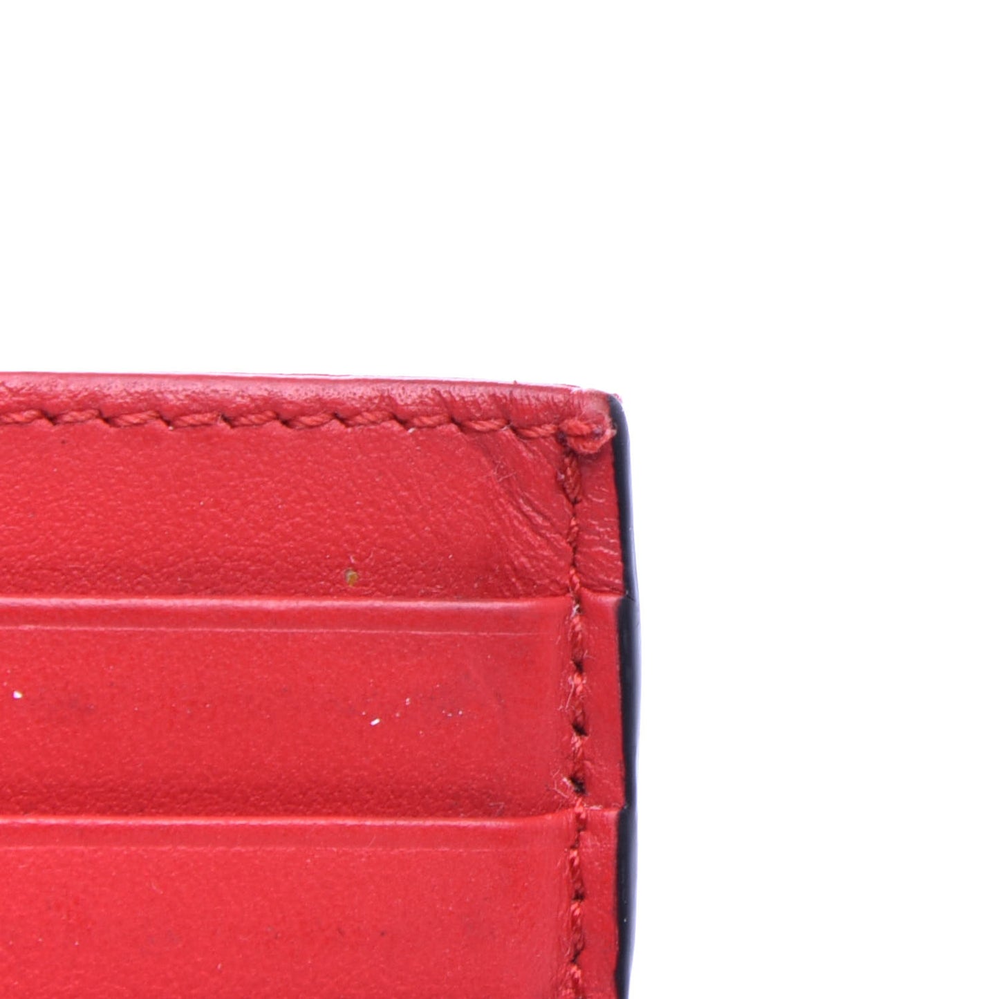 Vitello Century Monster Eyes Inlay Card Holder Black Giallo Rosso
