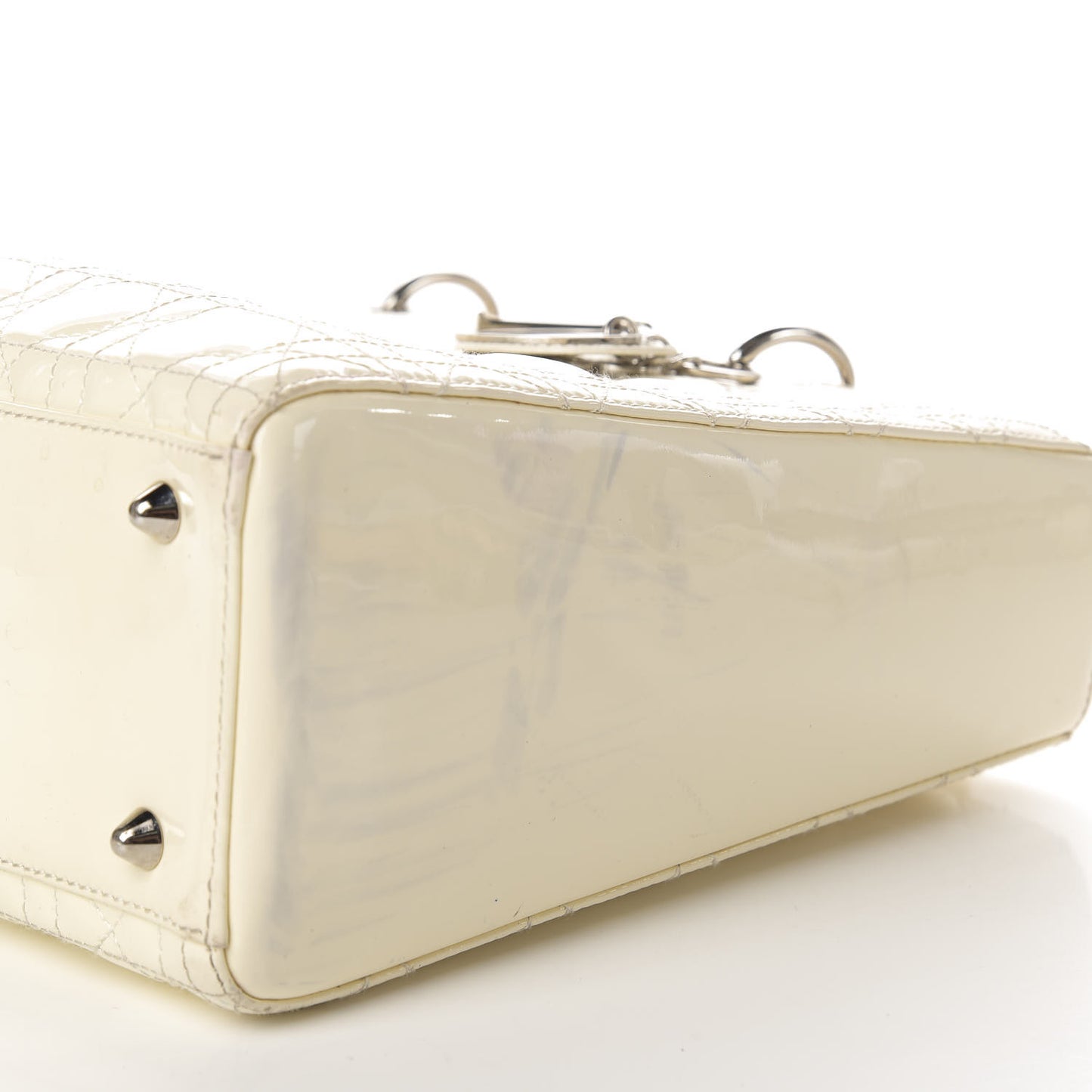 Patent Cannage Large Lady Dior White