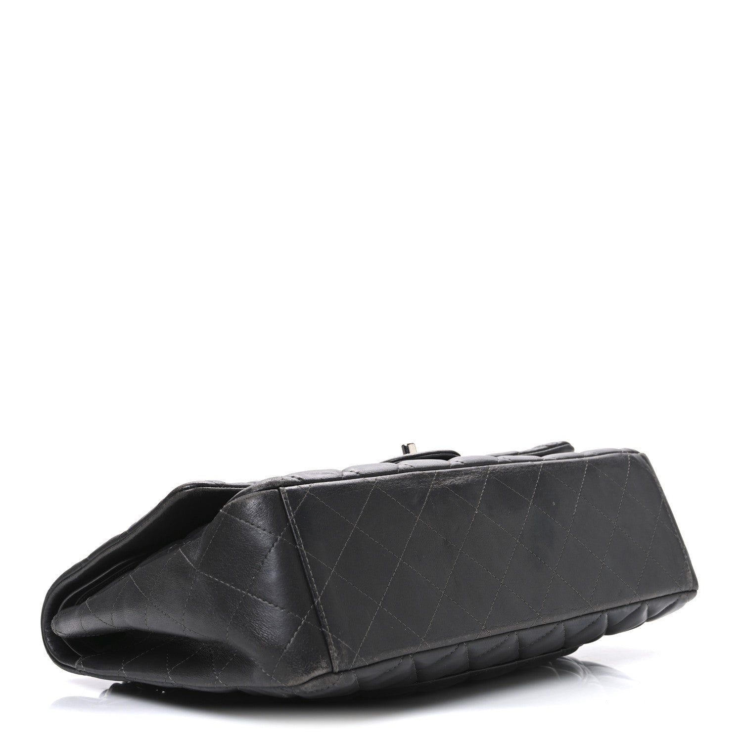 Chanel Lambskin Quilted Maxi Double Flap Dark Grey 4 of 10