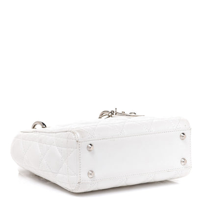 Christian Dior Lambskin Cannage Mini Lady Dior White 4 of 15