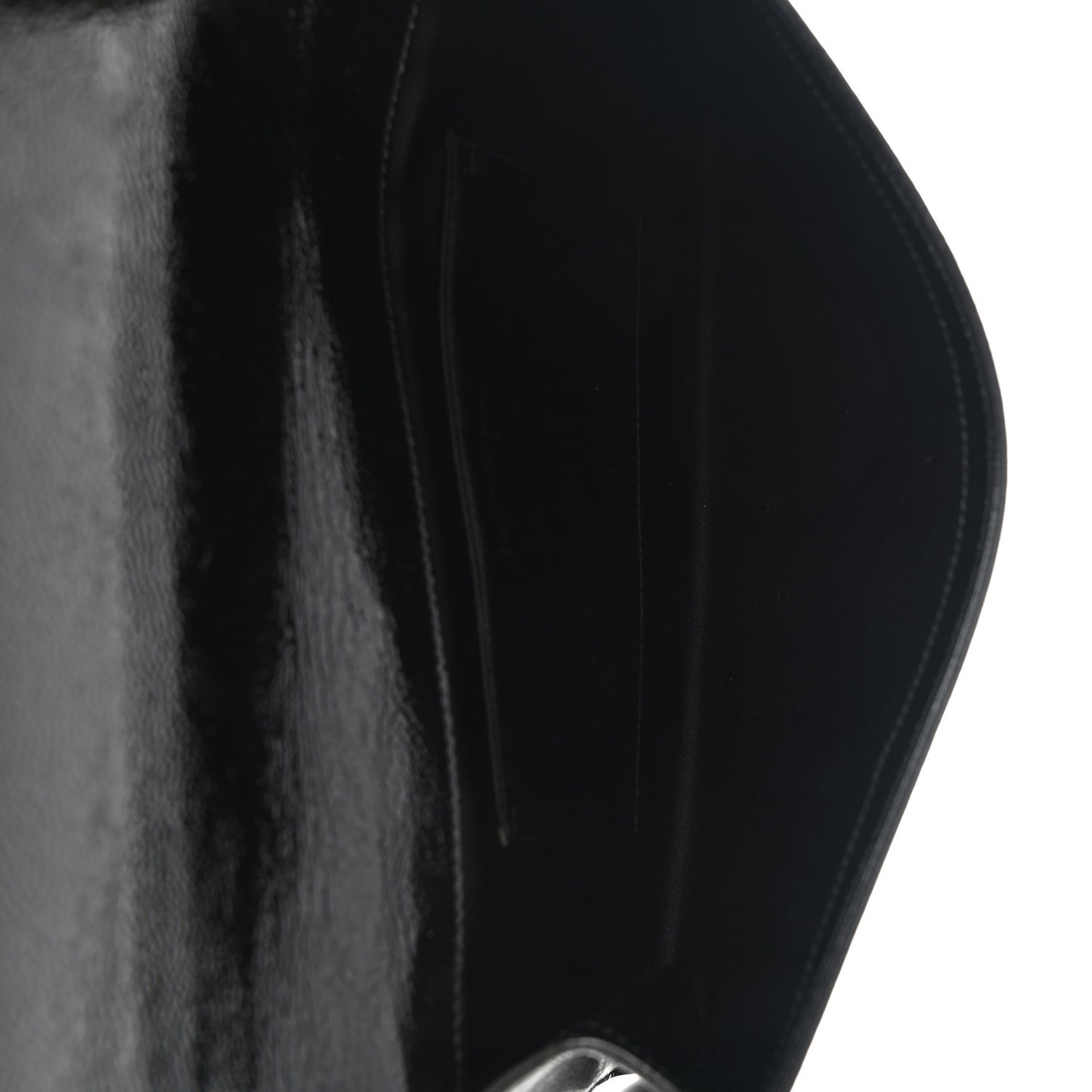 Textured Patent Monogram Large Belle De Jour Clutch Black