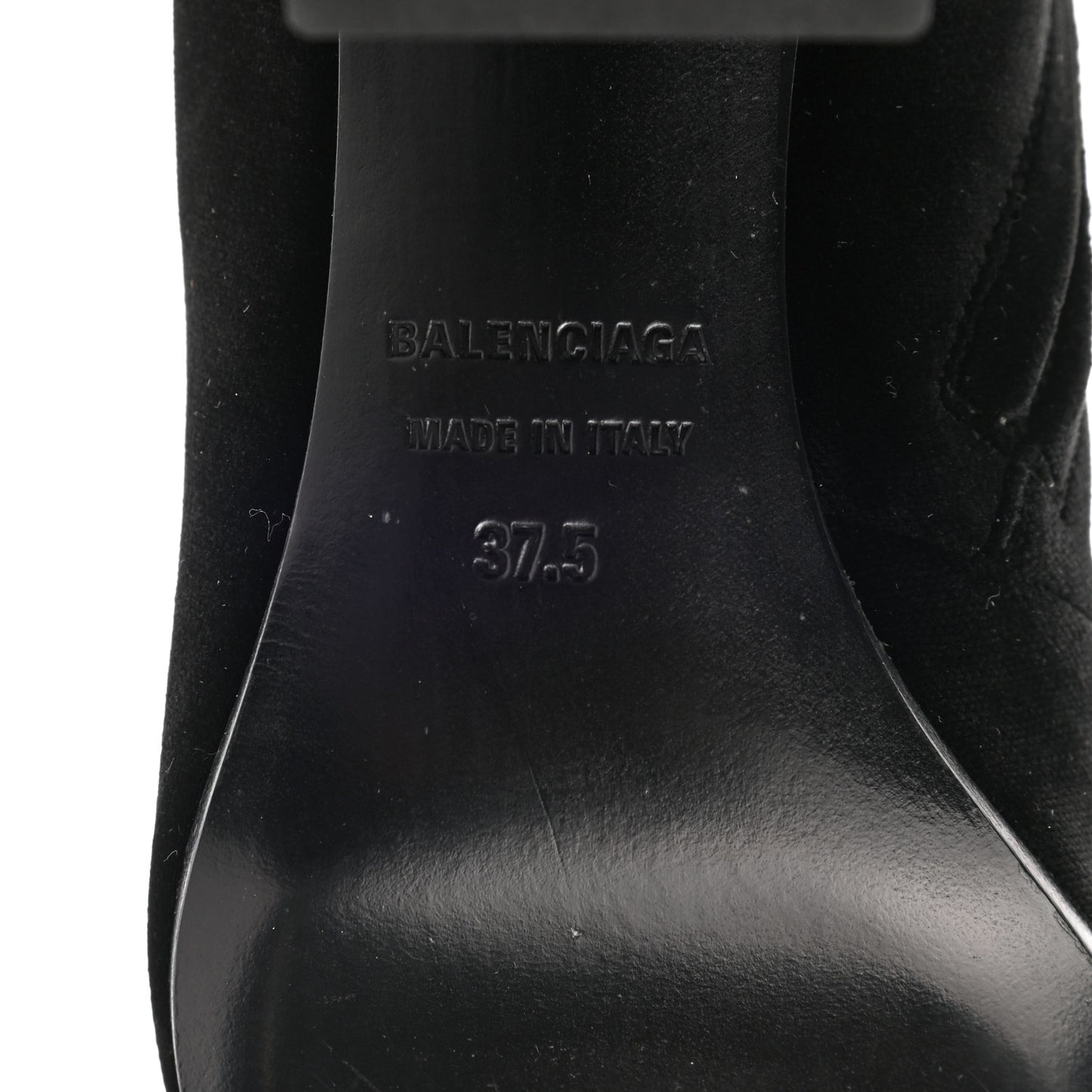 Smooth Velvet Ankle Boots 37.5 Black