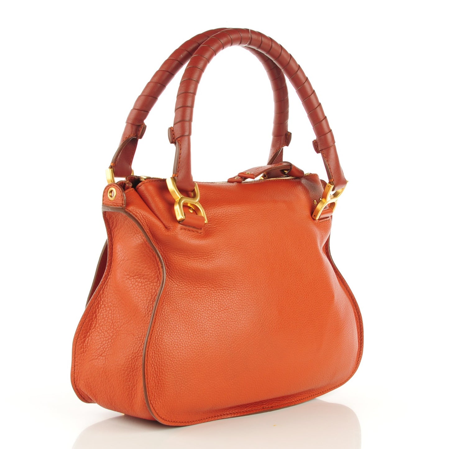 Calfskin Medium Marcie Satchel Whiskey