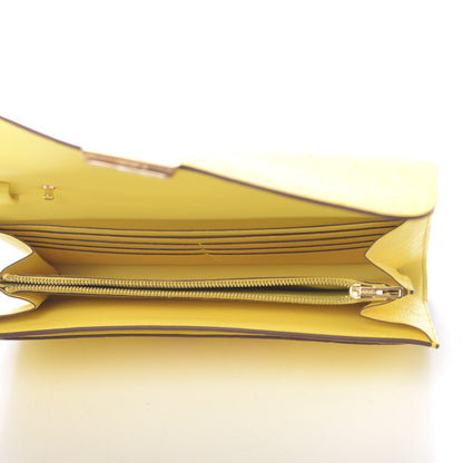 Hermes Ostrich Constance Long Wallet To Go Jaune Citron 5 of 11