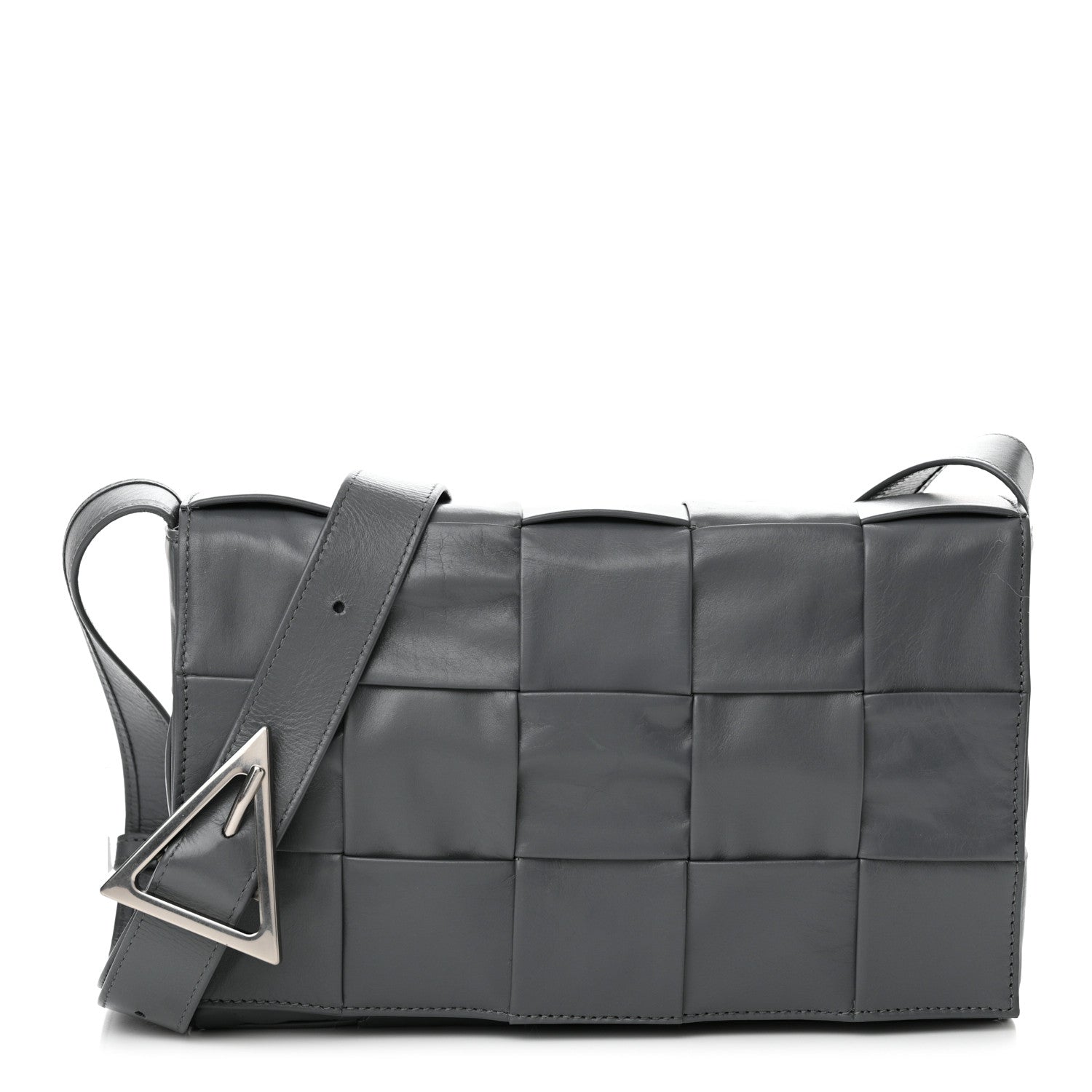 Bottega Veneta Paper Calfskin Maxi Intreccio Cassette Crossbody Bag Thunder 1 of 10