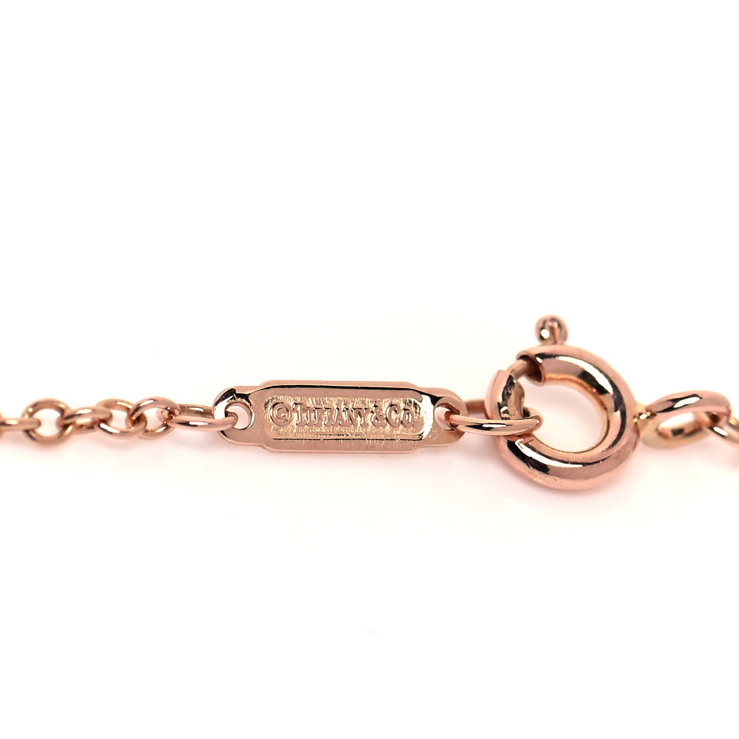 Tiffany 18K Rose Gold Diamond Atlas Bar Pierced Bracelet 4 of 5