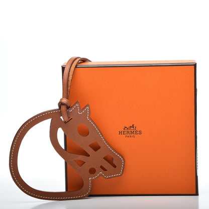 Hermes Barenia Paddock Cheval Horse Bag Charm Fauve 5 of 5