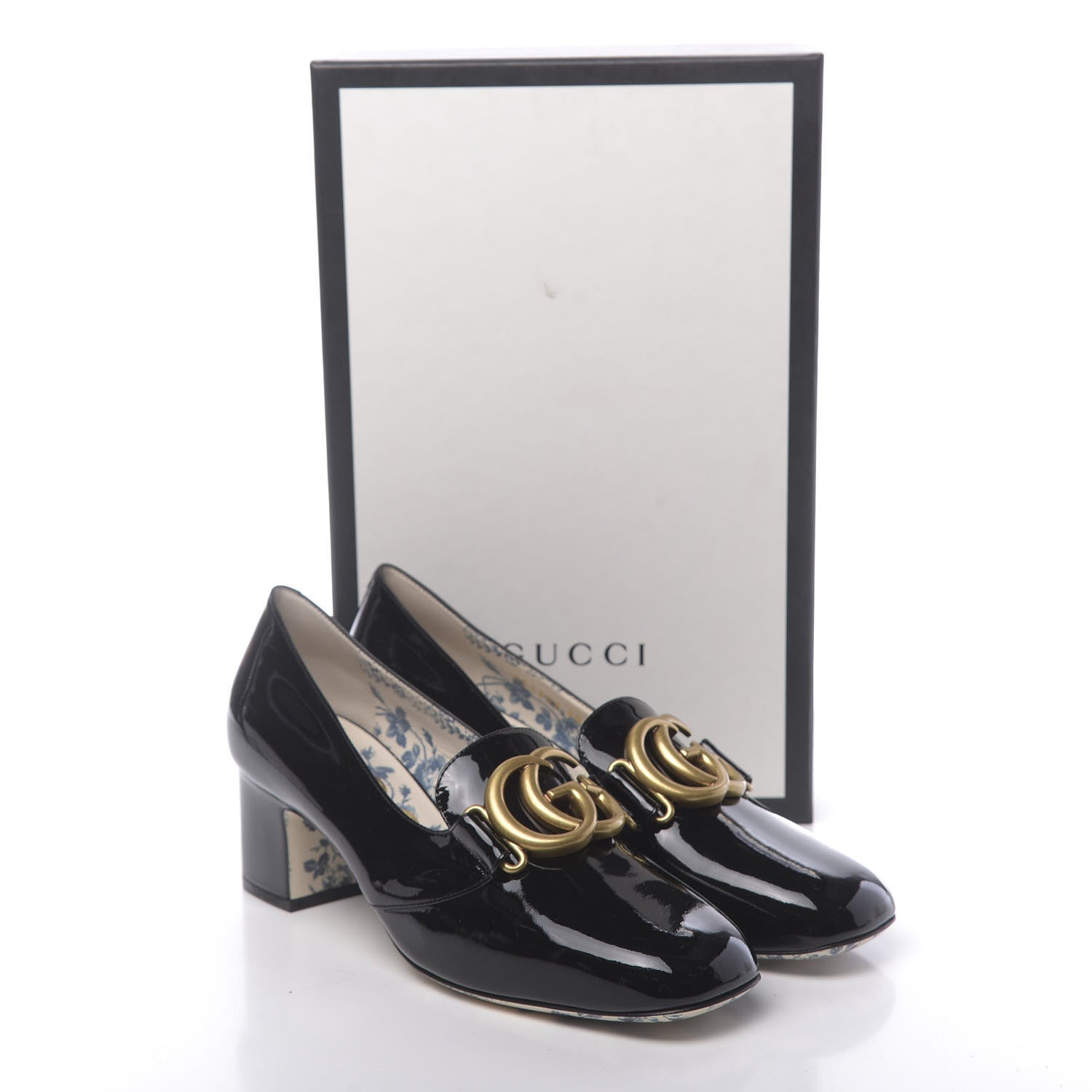 Gucci Vernice GG Victoire 55mm Loafer Pumps 38 Black 9 of 9