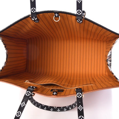 Louis Vuitton Monogram Giant Jungle Onthego GM Black 5 of 9