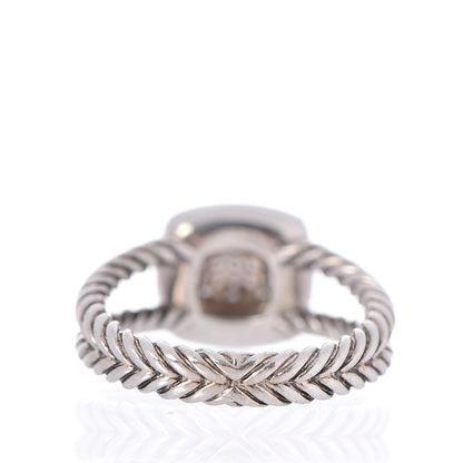 David Yurman Sterling Silver Diamond 7mm Petite Albion Pave Ring 54 7 4 of 5