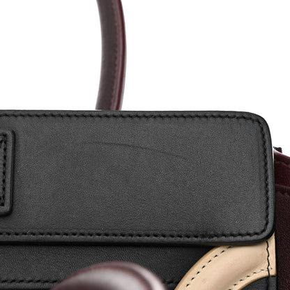 Celine Smooth Calfskin Micro Tri-Color Luggage Burgundy 18 of 23