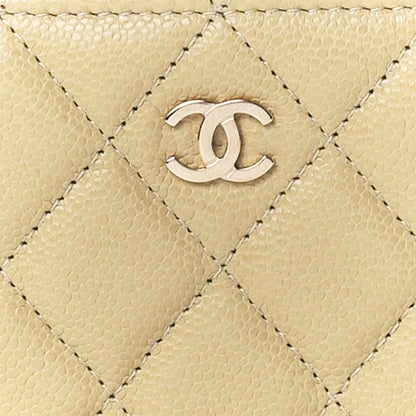 Chanel Caviar Quilted Zipped Key Holder Case Light Green 8 of 12