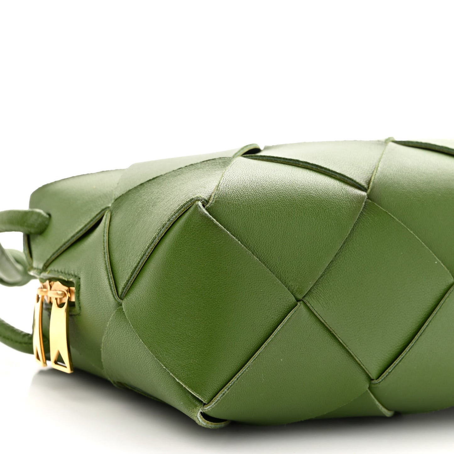 Lambskin Maxi Intreccio Small Cassette Camera Bag Avocado
