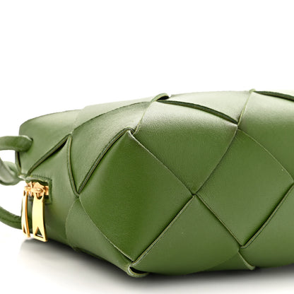 Bottega Veneta Lambskin Maxi Intreccio Small Cassette Camera Bag Avocado 8 of 9