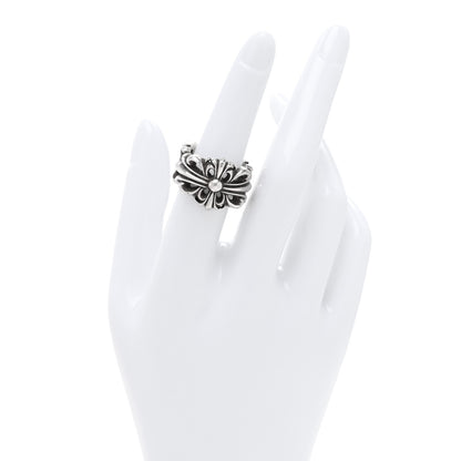 Chrome Hearts Sterling Silver Double Floral Cross Ring 53 6.5 2 of 5