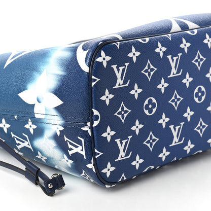 Louis Vuitton Monogram Escale Neverfull MM Blue 6 of 11
