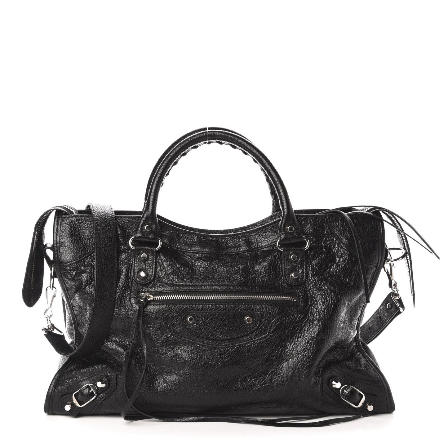 Agneau Classic Silver Hardware City Black