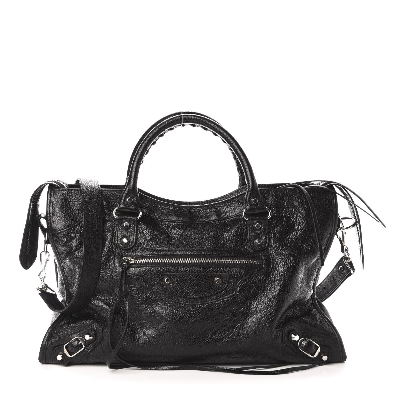 Balenciaga Agneau Classic Silver Hardware City Black 4 of 13