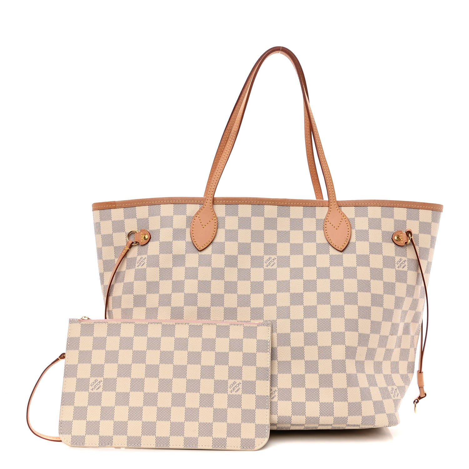 Louis Vuitton Damier Azur Neo Neverfull MM Rose Ballerine 1 of 11