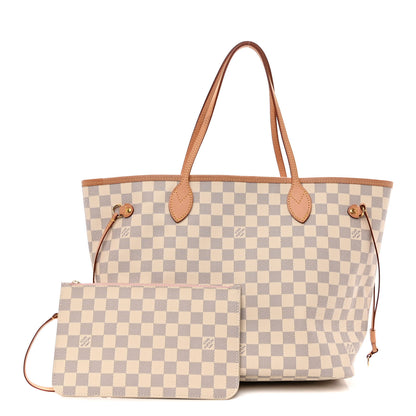 Louis Vuitton Damier Azur Neo Neverfull MM Rose Ballerine 1 of 11