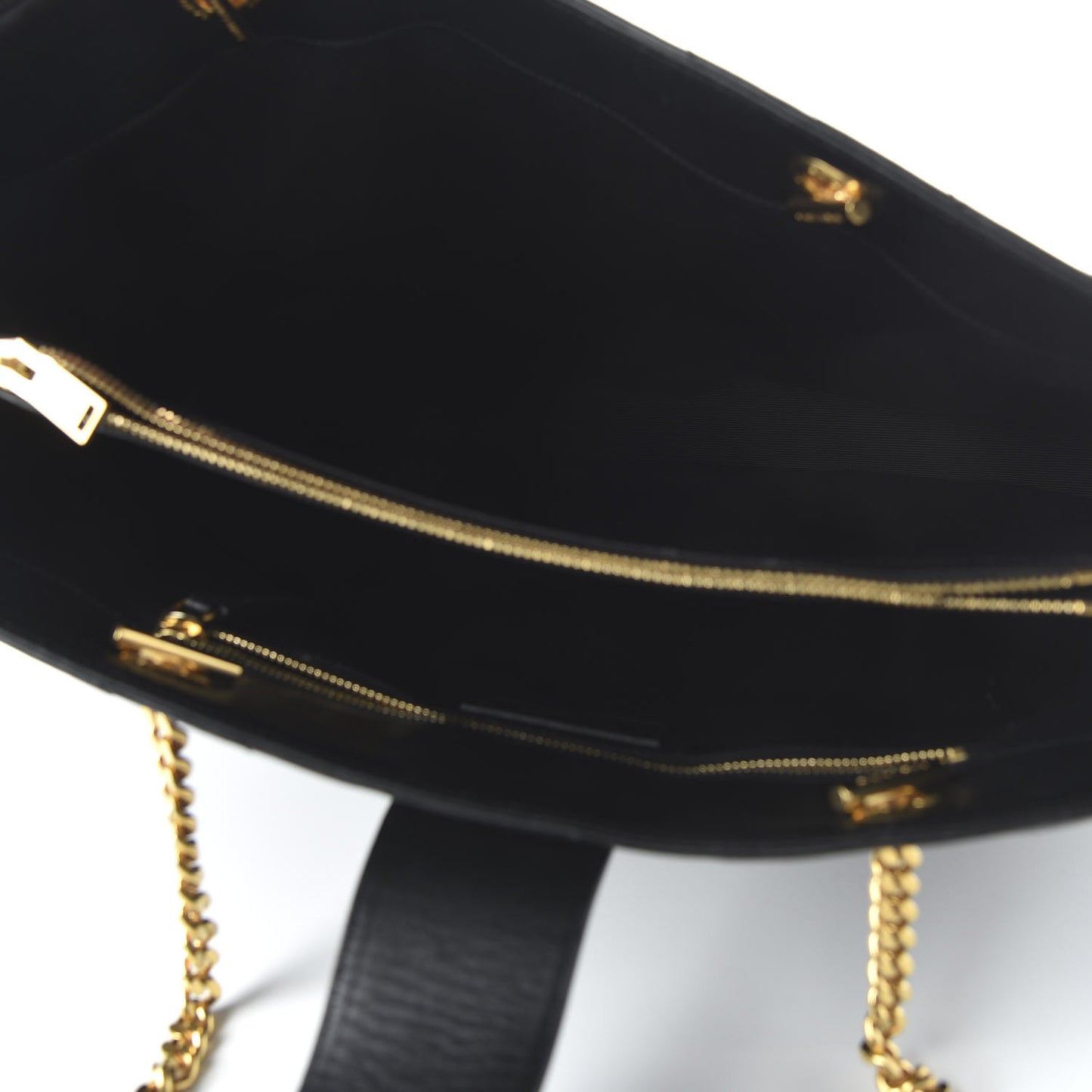 Lambskin Matelasse Chevron Monogram Shopping Bag Black