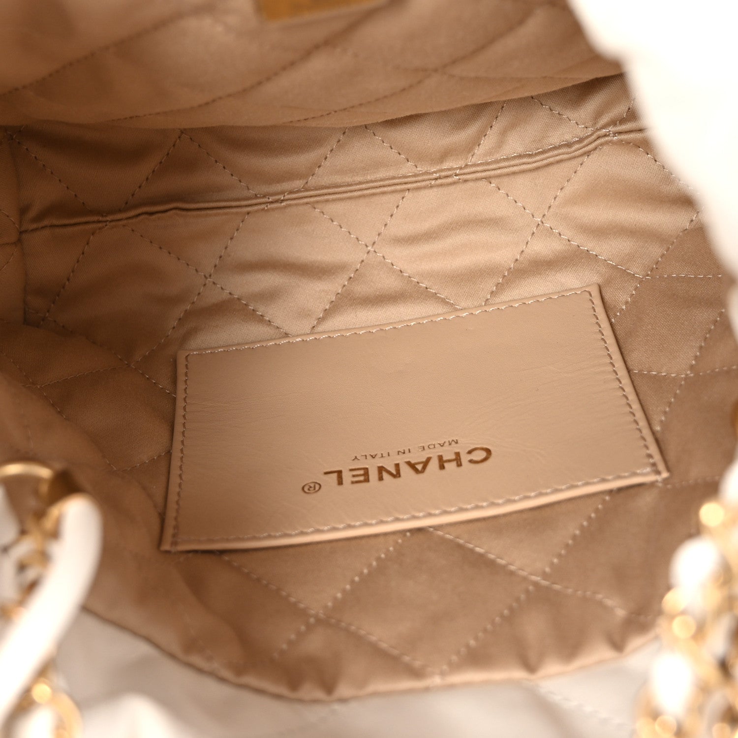 Chanel Shiny Calfskin Quilted Mini Chanel 22 White 5 of 11