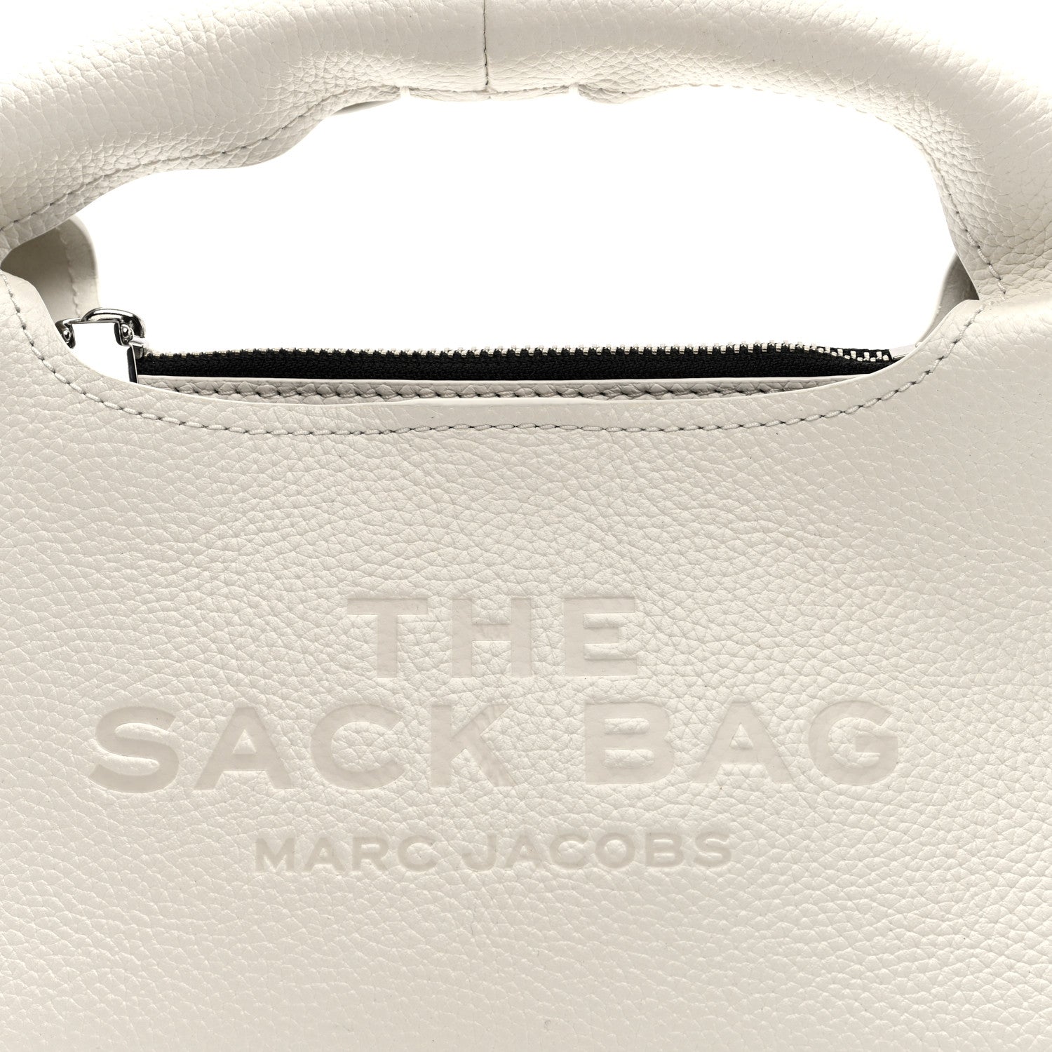 Marc Jacobs Grained Calfskin Mini The Sack Bag White 9 of 11