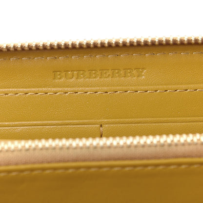 Burberry Haymarket Check Large Ziggy Zip Around Wallet Yellow 10 of 11