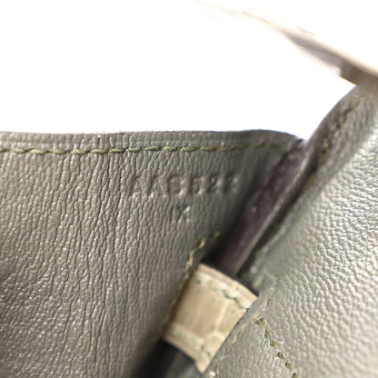 Hermes Shiny Niloticus Crocodile Birkin 25 Gris Tourterelle 7 of 11