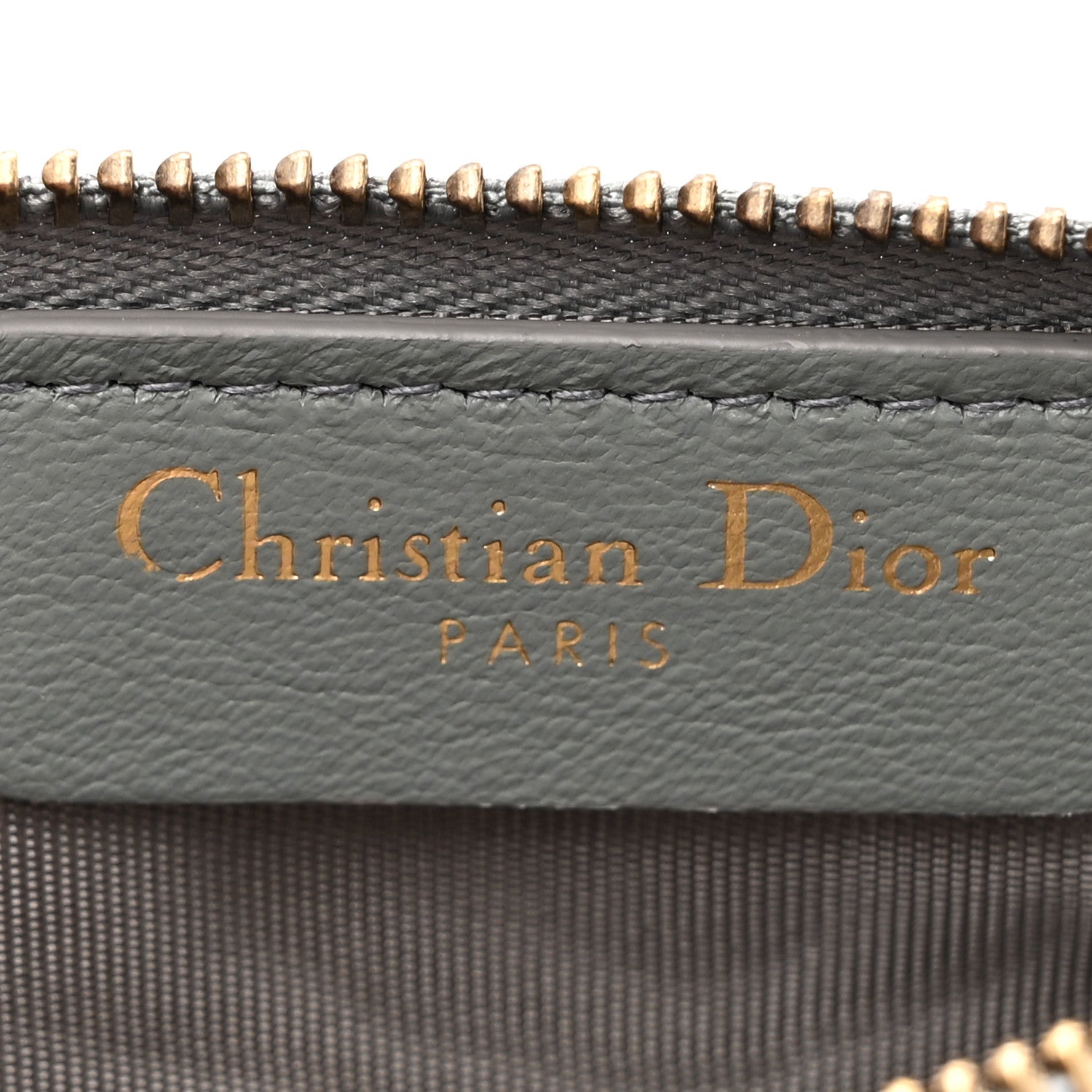 Christian Dior Oblique Saddle Chain Long Wallet Grey 8 of 12