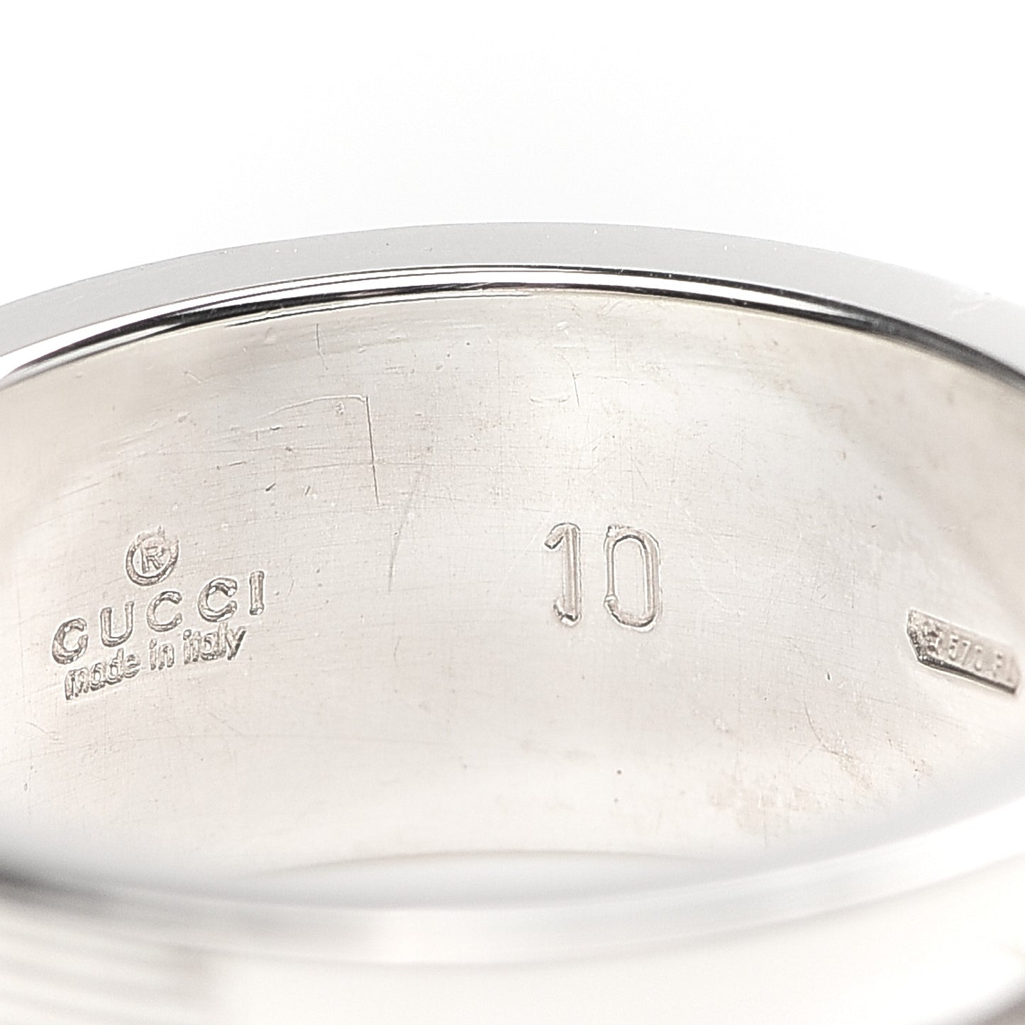 Sterling Silver G Cutout Ring 49 5