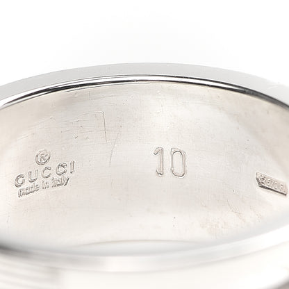 Gucci Sterling Silver G Cutout Ring 49 5 6 of 7