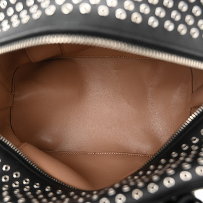 Alaia Calfskin Grommet Studded Top Handle Bag Black 5 of 9